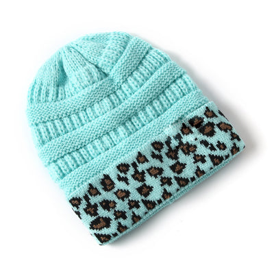 Gorro Tejido para Mujer Estampado Leopardo - Abrigo Cálido para Invierno - Image 12
