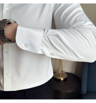Camisa Manga Larga Talla Grande sin Planchado - Comodidad Profesional - Image 27