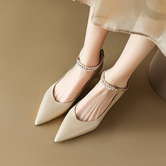 Zapatos de Trabajo con Tacón Fino Puntiagudo y Volante - Elegancia Temperamento OL - Image 7