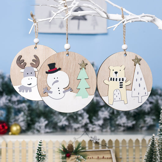 Adorno Navideño de Madera Pintada - Colgante Decorativo - Image 8
