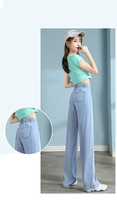 Jeans Rectos Cintura Alta Tencel Pierna Ancha - Image 14