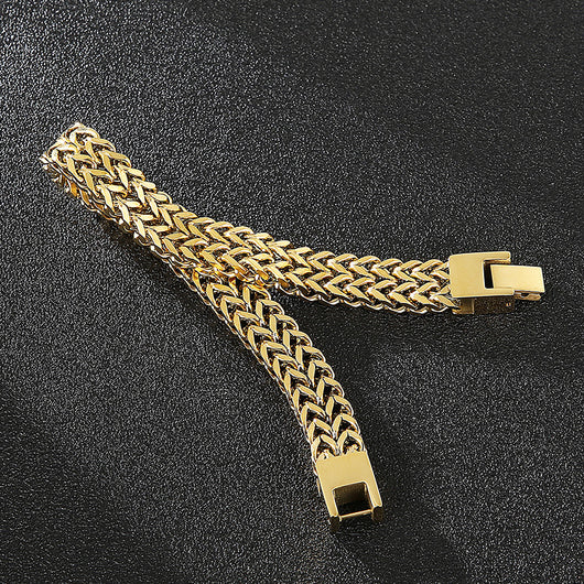 Pulsera de Doble Fila Minimalista Estilo Urbano Europeo y Americano - Image 5