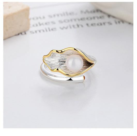 Anillo Ajustable de Perla Luxury con Detalles en Tonos Verdes - Image 9