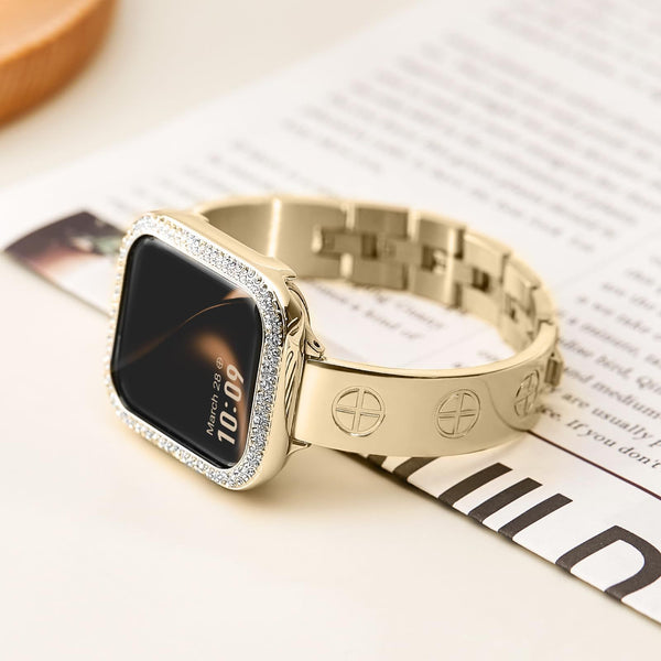Pulsera de Cruz en Acero Inoxidable con Correa Metálica