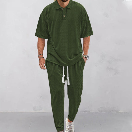 Traje Jacquard de Punto Pesado en Colores Sólidos - Image 10