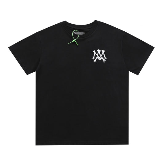 Camiseta Estampado Hueso Manga Corta