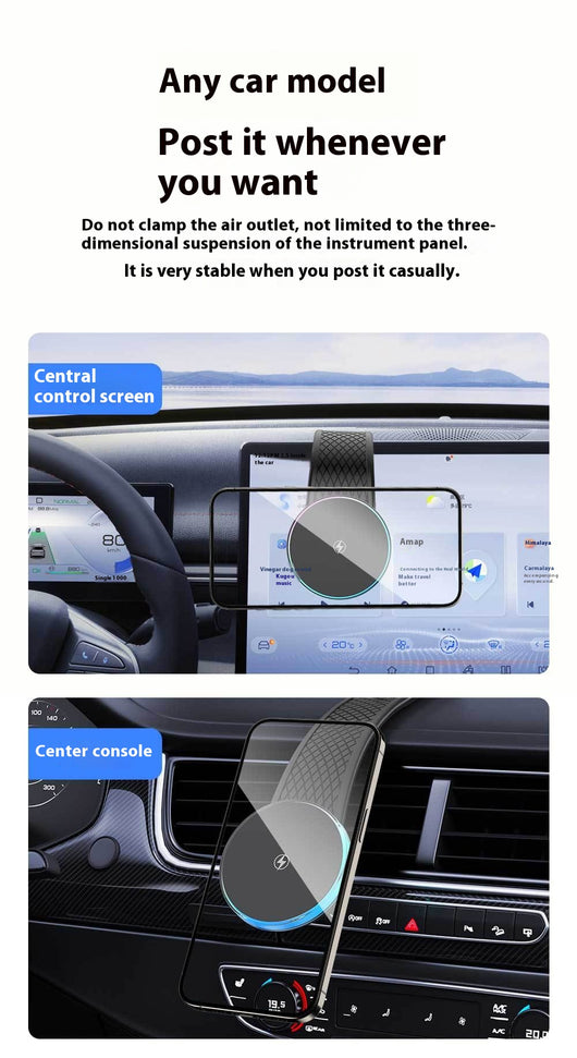 Soporte Magnético Inalámbrico para Auto con Luz LED y Aleación de Titanio - Image 12