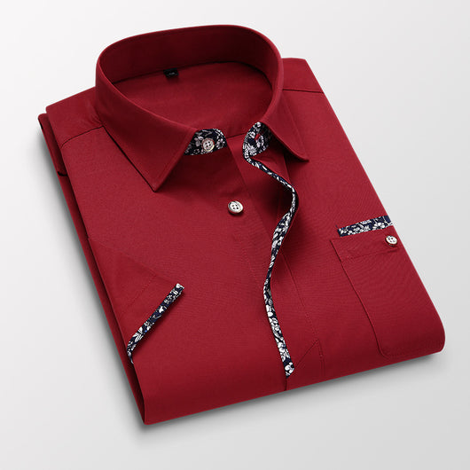 Camisa Casual Estilo Coreano Manga Corta Slim Fit Tallas Grandes Hombre - Image 3