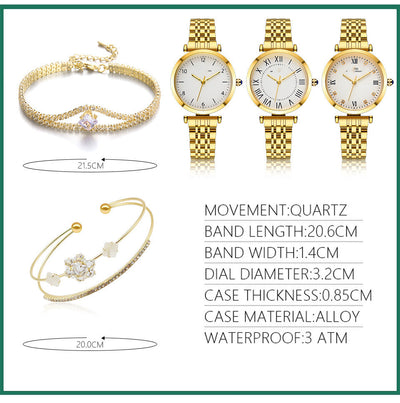 Reloj para Mujer con Pulsera de Acero Verde - Set Completo - Image 12