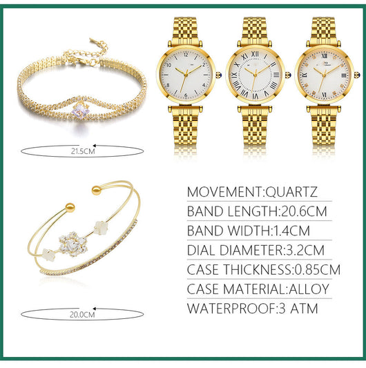Reloj para Mujer con Pulsera de Acero Verde - Set Completo - Image 12
