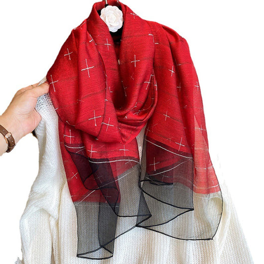 Pañuelo de Seda Mezclada para Mujer - Ligero y Versátil Primavera Verano - Image 10