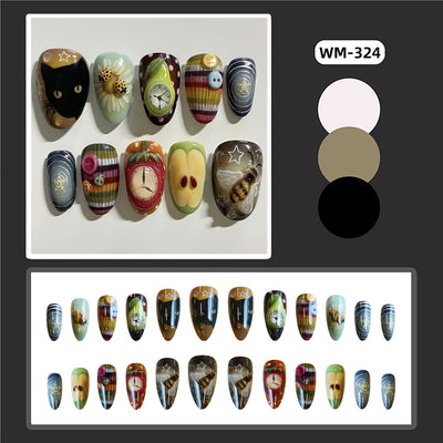 Uñas Postizas Maximalistas Inspiradas en Y2K - Set de 24 Piezas con Diseño Artístico - Image 2