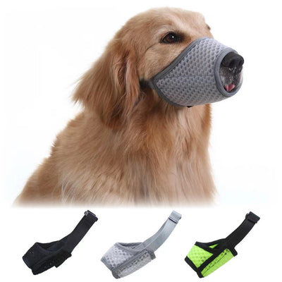 Bozal Respirador Ajustable para Perros Medianos - Control de Ladridos y Mordidas
