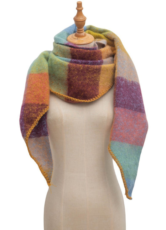 Chal Triangular de Lana Texturizada para Otoño e Invierno - Image 10
