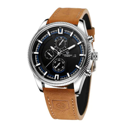 Reloj Automático Deportivo para Hombre con Correa de Cuero - Image 3