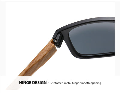 Gafas de Sol Cuadradas Retro con Pata de Madera y Lente Degradado para Hombre - Image 20