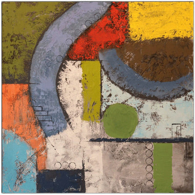 Cuadro Abstracto Moderno Estilo Medieval - Pintura al Óleo Texturizada para Pared - Image 5