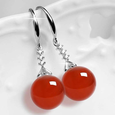 Aretes de Plata Elegantes con Ágata Verde Calcedonia para Mujer - Image 19