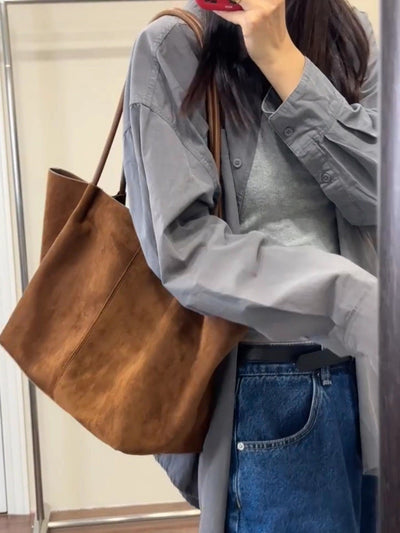 Bolso Tote Retro de Gran Capacidad para Otoño e Invierno - Image 10