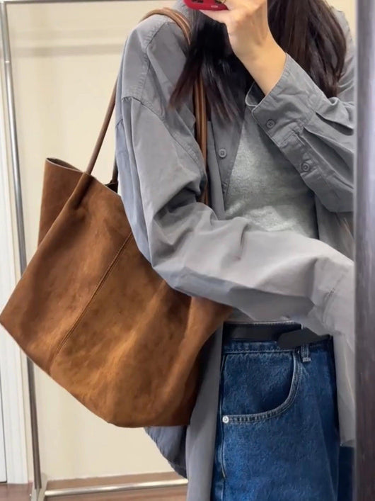Bolso Tote Retro de Gran Capacidad para Otoño e Invierno - Image 10