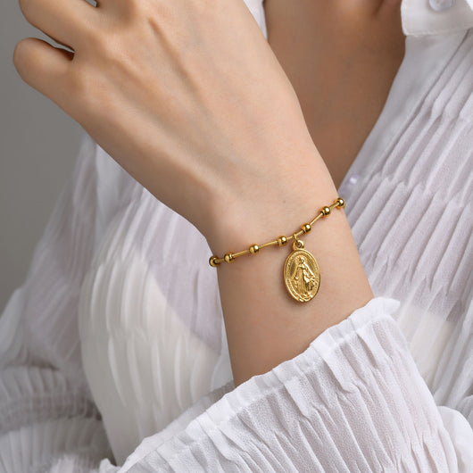 Pulsera de Acero Inoxidable Diseño Cruz Ovalado - Image 14
