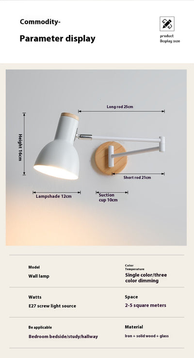 Lámpara de Pared Articulada con Soporte para Pinceles - Diseño Creativo Retráctil - Image 18