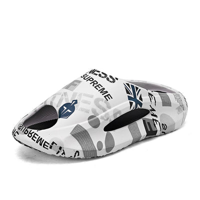 Pantuflas Plataforma Bicolor con Letras Estampadas - Image 5