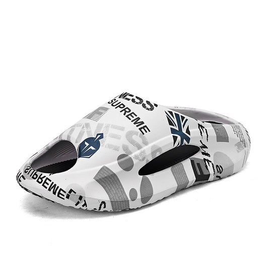 Pantuflas Plataforma Bicolor con Letras Estampadas - Image 5