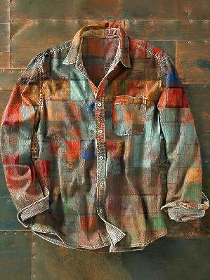 Camisa Retro de Manga Larga para Hombre - Image 10