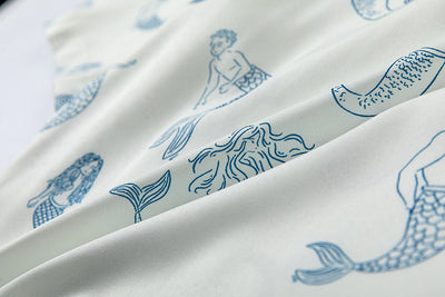 Camisa Estampado Sirena Manga Corta Suelta para Hombre - Image 15