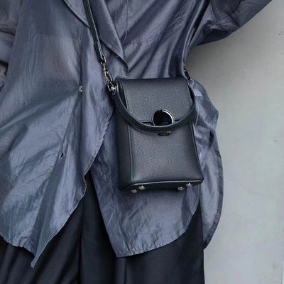 Bolso Bandolera de Cuero Genuino Estilo Coreano Multiuso - Image 10
