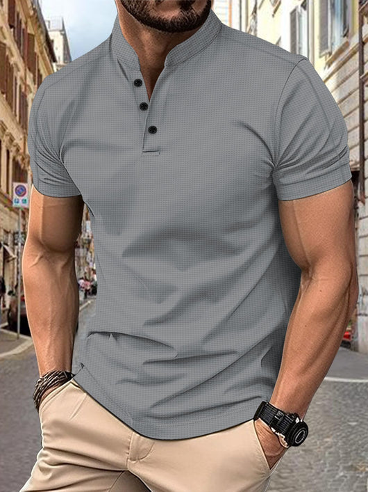 Polo Elegante de Manga Corta con Cuello Alzado - Image 17