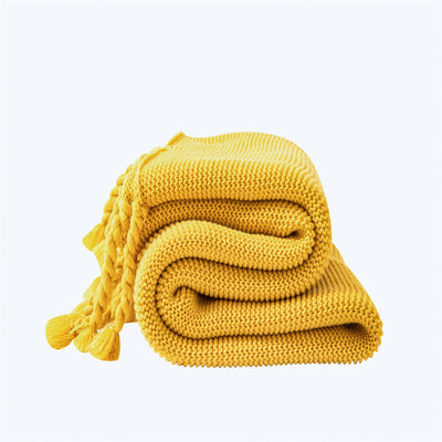 Manta Tejida Nórdica con Borlas para Sofá y Oficina - Image 9