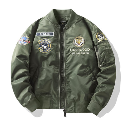 Chamarra Casual para Hombre Otoño Invierno Bordado Estilo Universitario - Image 11