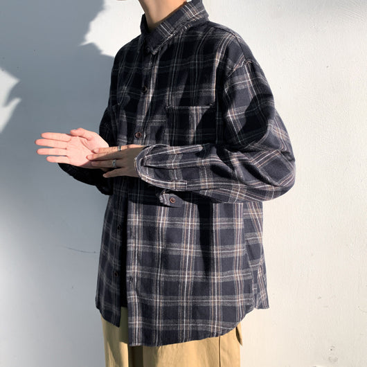 Camisa de Cuadros a Rayas Premium para Hombre - Elegancia Sofisticada - Image 6
