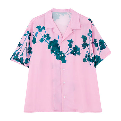 Camisa Cubana Floral Suelta para Hombre - Manga Corta Verano - Image 9