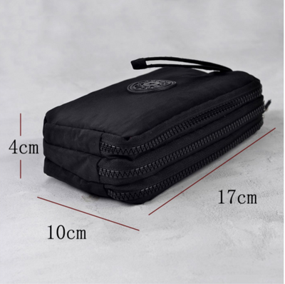 Cartera de Mano de Lona con Tres Compartimentos y Cierre - Image 11