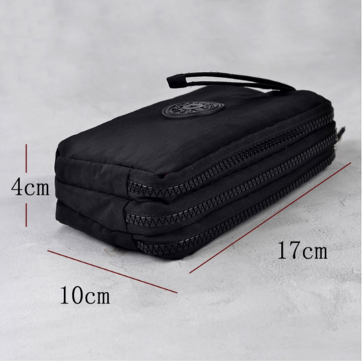 Cartera de Mano de Lona con Tres Compartimentos y Cierre - Image 11