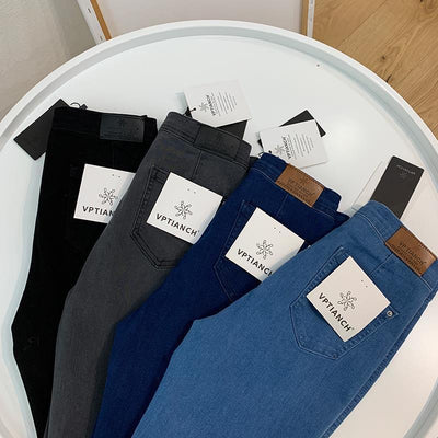 Jeans Casuales de Cintura Alta para Mujer - Image 13