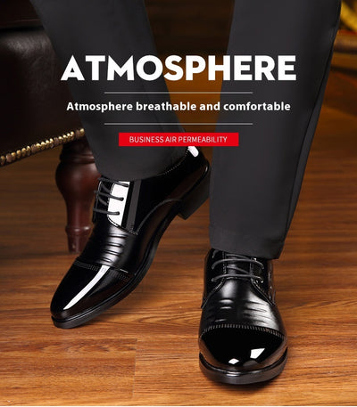 Zapatos Casuales de Novio para Otoño con Aumento de Altura en Negro - Image 13