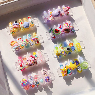 Stickers de Uñas 5D con Relieve Adhesivo - Diseño Simple y Adorable - Image 10