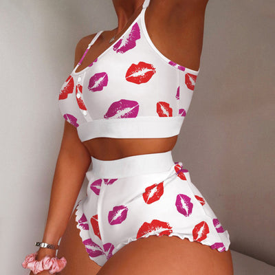 Bikini Dos Piezas Estampado con Tirantes Ajustables - Image 9