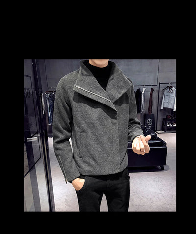 Abrigo de Lana Estilo Hong Kong para Hombre - Image 11
