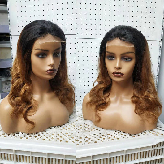 Peluca Ondulada Body Wave 1B 27 con Encaje 4x4 - Cabello Humano Brasileño