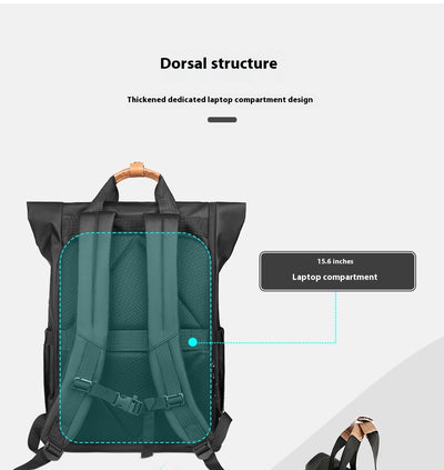 Mochila de Viaje con Cierre Lateral - Diseño Ergonómico para Commute y Aventuras - Image 10