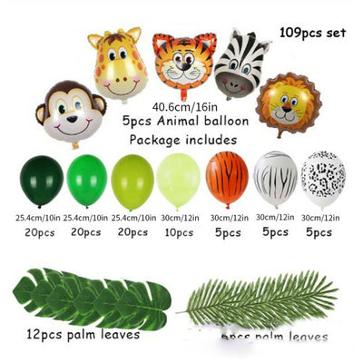 Juego de Globos Tigre Verde Oscuro para Fiestas - Image 2
