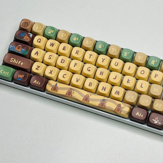 Set de 130 Teclas Mecánicas PBT Capabala MOA - Altura de Perfil Ergonómico