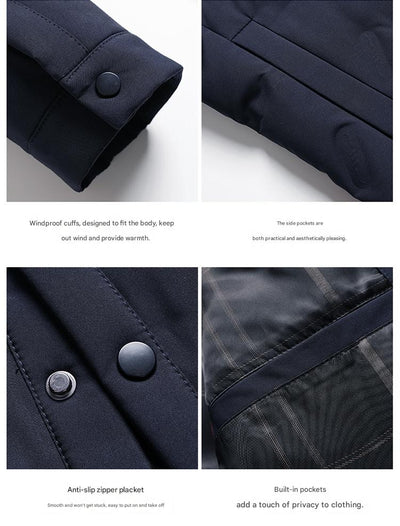 Chaqueta Acolchada Corta para Hombre - Abrigo Cálido y Elegante para Otoño Invierno - Image 7