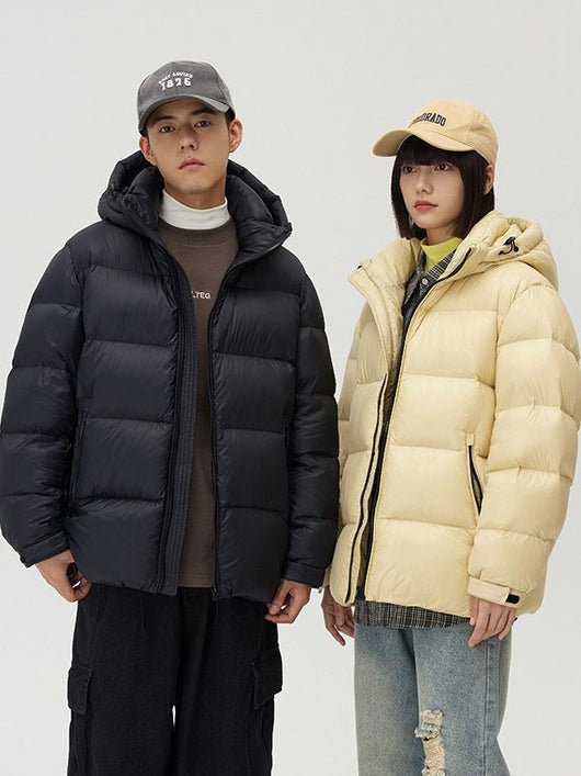 Abrigo de Plumón Grueso para Parejas - Chaqueta Impermeable de Invierno con Capucha - Image 7