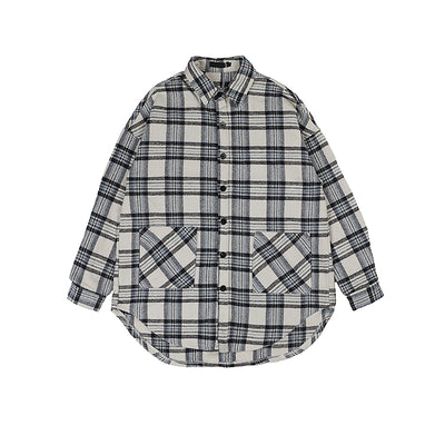 Chaqueta Camisa Suelta con Frente Corto y Aberturas Laterales - Image 3